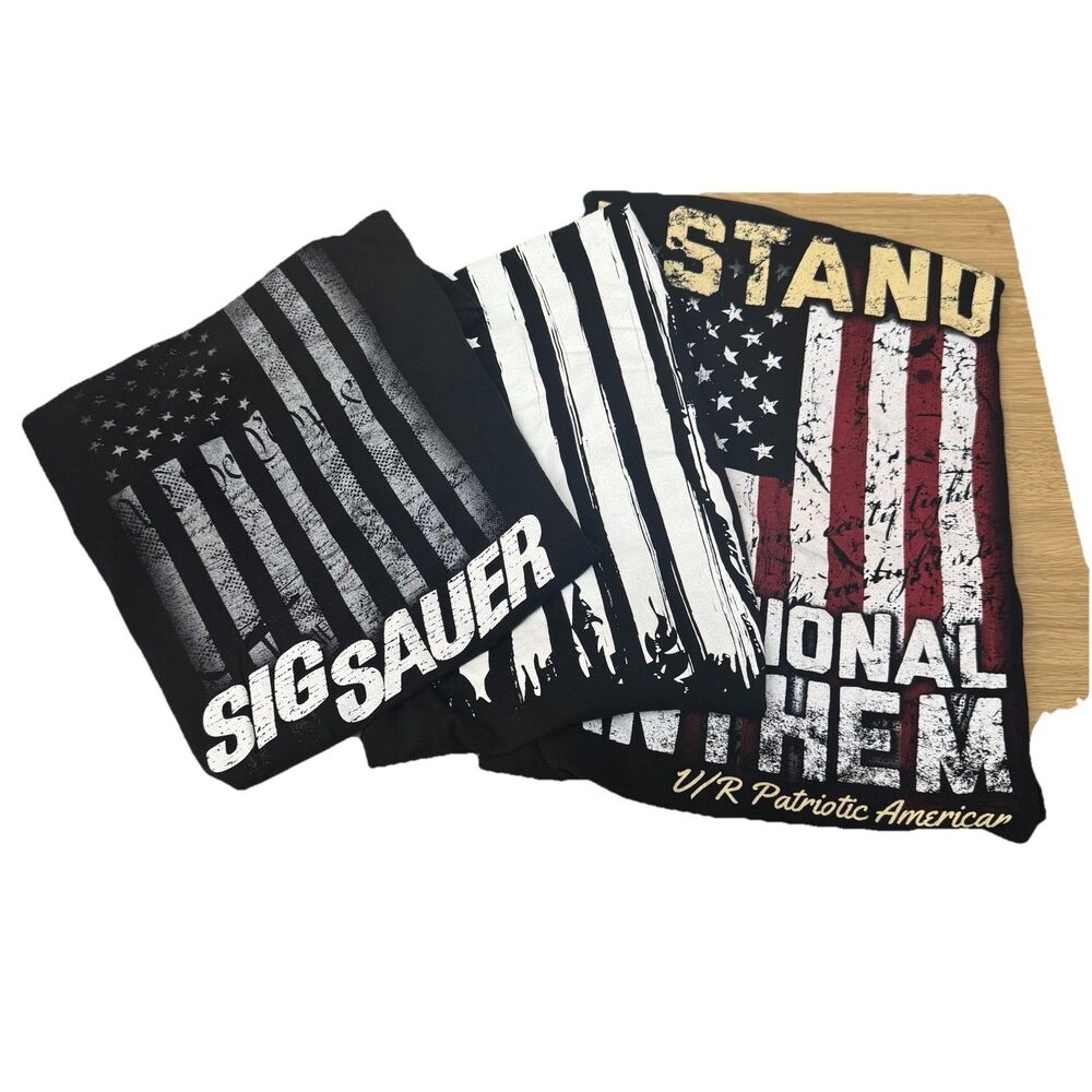 Nine Line Shirt Lot‎ of 3 Men's Small T-Shirts Black Sig Sauer Short Sleeve Crew